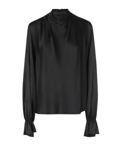 Raquel Diniz Long-sleeved Cover-up In Black