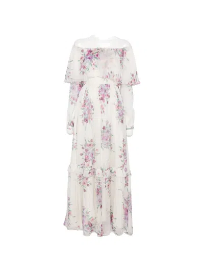 Raquel Diniz Marisol Floral-print Ruffled Maxi Dress In White
