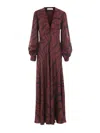 Raquel Diniz Valerie Long Dress In Burgundy