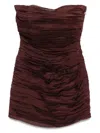 Raquel Diniz New Ambra Strapless Pleated Short Dress In Multi