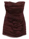 Raquel Diniz New Ambra Strapless Pleated Short Dress In Multi