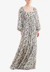 Raquel Diniz New Judy Maxi Floral Dress In Burgundy