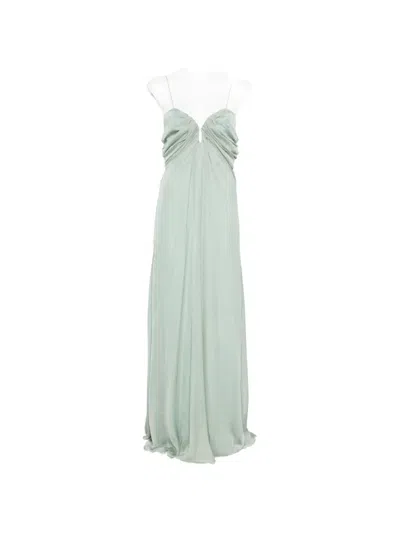 Raquel Diniz New Samba Ruched Maxi Dress In Green
