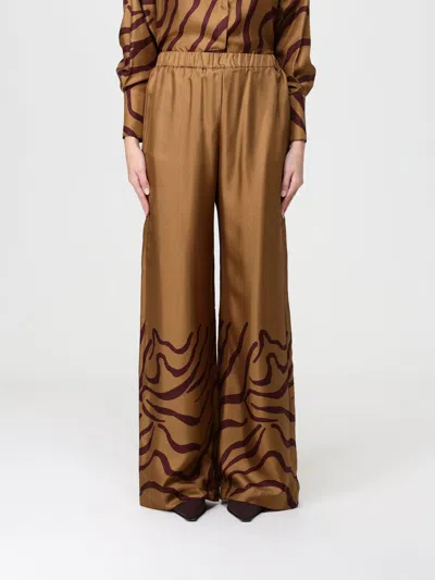RAQUEL DINIZ PANTS RAQUEL DINIZ WOMAN COLOR BROWN,H63344032