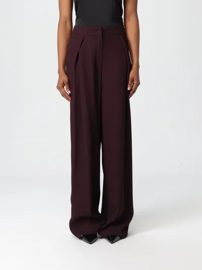 Raquel Diniz Pants  Woman Color Red Purple In Burgundy