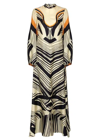 Raquel Diniz Parana Kaftan Dress Maxi Shirt Style In Multi