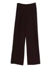 Raquel Diniz Bordeaux Wide-leg Trousers With High Waist In Brown