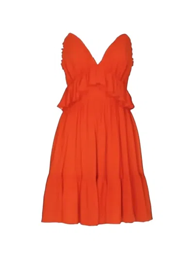 Raquel Diniz Ruffled-trim Tiered Mini Dress In Multi
