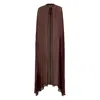 Raquel Diniz Flowing Silk Cape A-line Hem In Brown