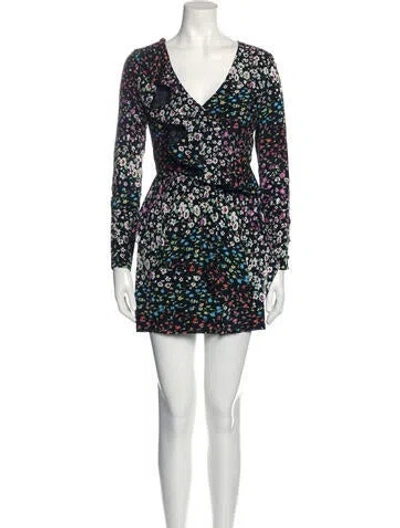 Pre-owned Raquel Diniz Silk Mini Dress In Black
