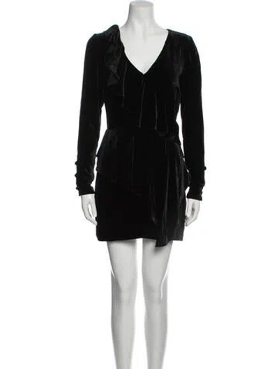 Pre-owned Raquel Diniz Silk Mini Dress In Black