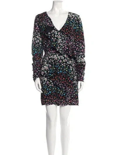 Pre-owned Raquel Diniz Silk Mini Dress In Black