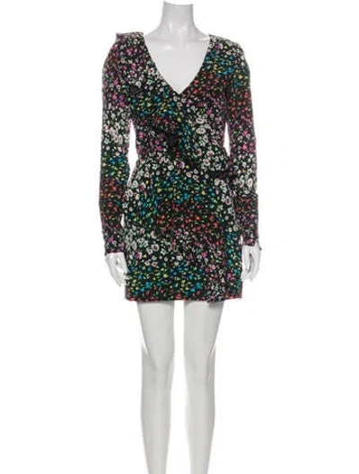 Pre-owned Raquel Diniz Silk Mini Dress In Black
