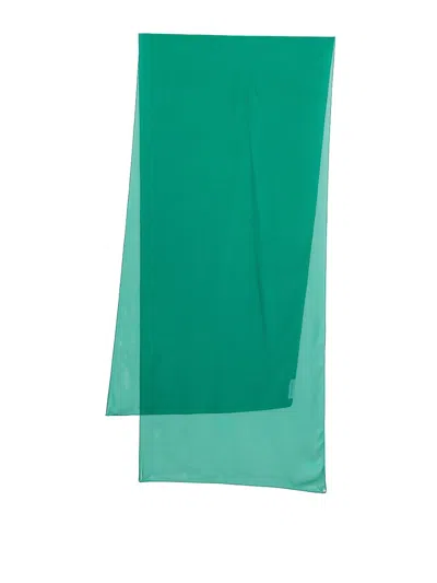 Raquel Diniz Silk Scarf In Light Green