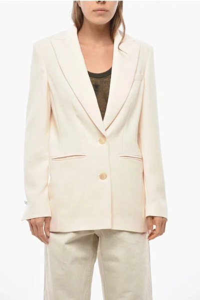 Raquel Diniz Single-breasted Elena Blazer With Flush Pockets In Neutral