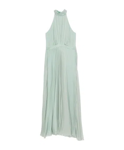 Raquel Diniz Giovanna Pleated Maxi Dress In Green