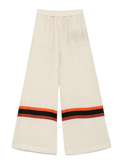 RAQUEL DINIZ SOFIA PALAZZO PANTS IN IVORY LINEN