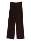 Raquel Diniz Bordeaux Wide-leg Trousers With High Waist In Brown