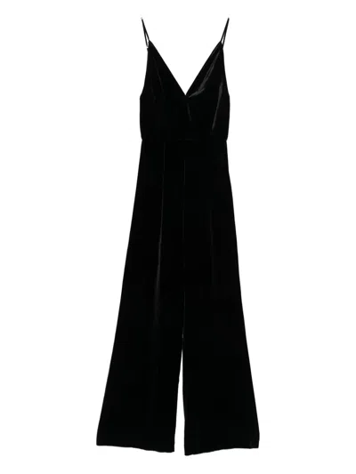Raquel Diniz V Neck Jumpsuit With Spaghetti Straps In Black