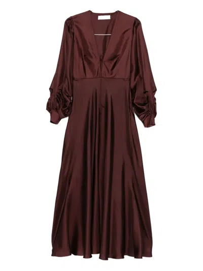 RAQUEL DINIZ V-NECK MAXI DRESS