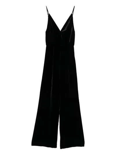 Raquel Diniz V-neck Jumpsuit With Spaghetti Straps In Black