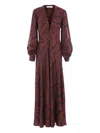 Raquel Diniz Zebra Print Maxi Dress With Knotted Straps In Brown