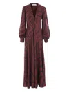 Raquel Diniz Zebra Print Maxi Dress With Knotted Straps In Brown
