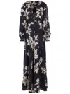 Raquel Diniz Floral-print Maxi Dress In Black