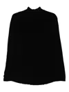 Raquel Diniz Velvet Short Cape High Neck In Black