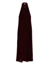 Raquel Diniz Velvet Dress In Burgundy