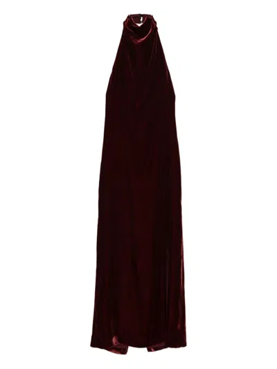 Raquel Diniz Velvet Dress In Red