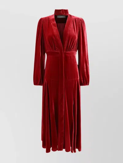 Raquel Diniz Terry Midi Dress In Black/fuchsia