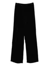 Raquel Diniz Wide-leg Velvet Trousers In Black