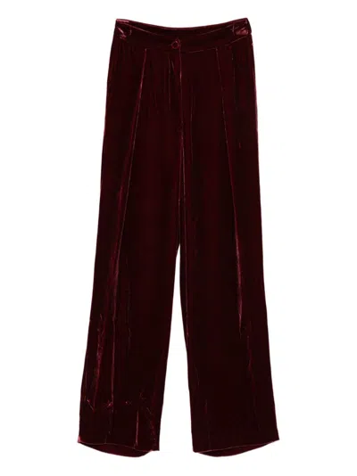 Raquel Diniz Velvet Pants In Red