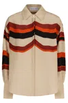 Raquel Diniz Bahia Shirt In Linen With Stripes In Beige