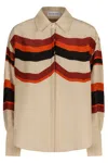 Raquel Diniz Bahia Shirt In Linen With Stripes In Beige