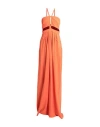 Raquel Diniz Woman Jumpsuit Orange Size 6 Acetate, Silk
