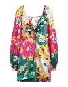 Raquel Diniz Woman Mini Dress Fuchsia Size 8 Silk In Pink