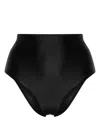 Shop Raquel Diniz X Lenny Niemeyer High-waisted Bikini Bottoms In Black