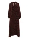 Raquel Diniz Stylish Kaftan Balloon Sleeves In Brown