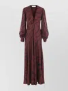 Raquel Diniz Zebra Print Maxi Dress With Knotted Straps In Brown