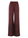Raquel Diniz Zebra-print Wide-leg Trousers In Burgundy