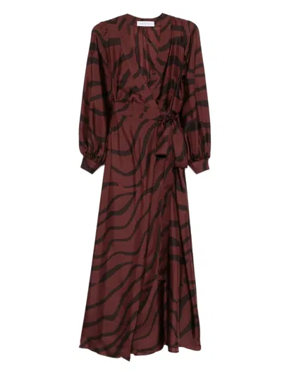 RAQUEL DINIZ ZEBRA-PRINT WRAP DRESS