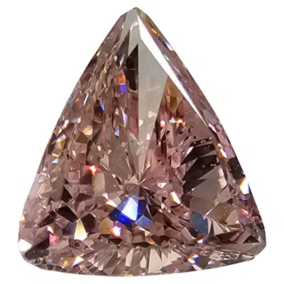Pre-owned Rare Colors 0.29ct Gia Fancy Orangy Pink Si1 Clarity Loose Trillion Cut Diamond