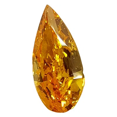 Pre-owned Rare Colors 0.52ct Gia Si2 Fancy Vivid Yellowish Orange Pear Diamond