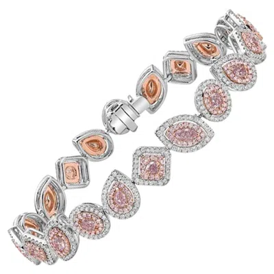 Pre-owned Rare Colors - 5 Carat Pink Diamond Bracelet