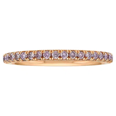Pre-owned Rare Colors Fancy Pink Diamond Stackable Eternity Band