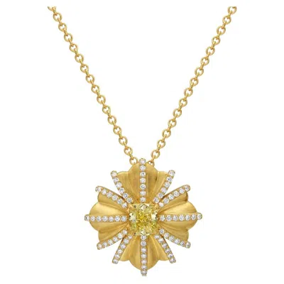 Pre-owned Rare Colors The Meelie Flower Diamond Pendant -  In Multi