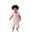 Rare Editions Baby Girl Power Mesh Dressy Top And Pant 2-piece Set In Pink