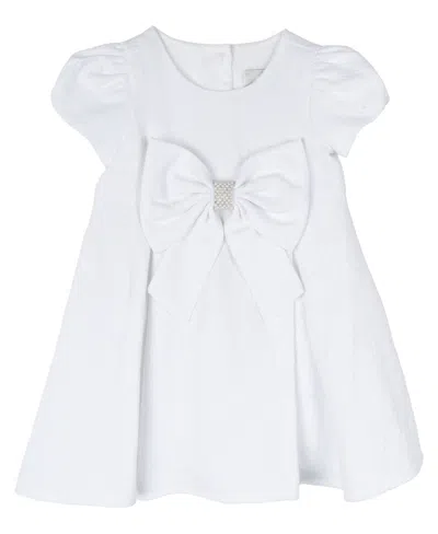 Rare Editions Baby Girl Floral Brocade Social Dress In White